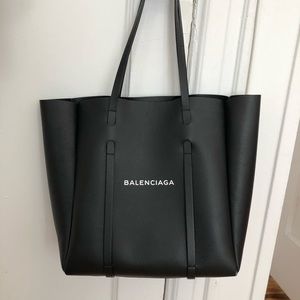 BALENCIAGA Everyday Small Leather Logo Tote Bag